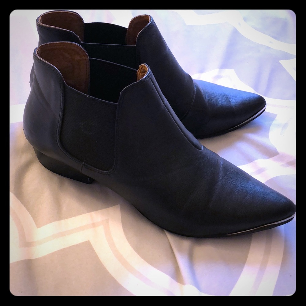 Flat Black Ankle Boots